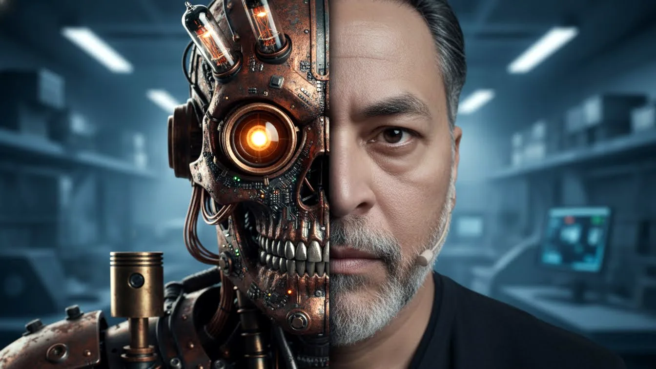 Futuristic AI portrait from RockePhoto AI Studio.